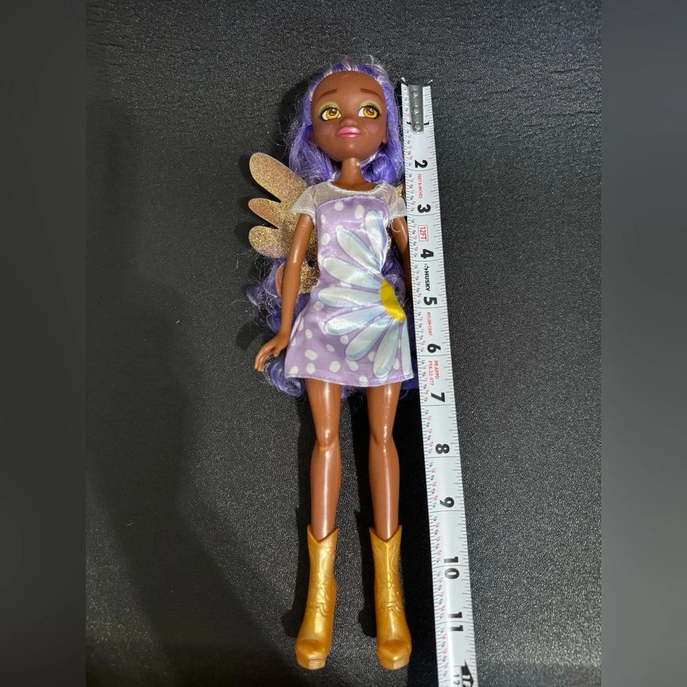 Hairmazing Fashion Doll Purple‎ Hair Wings Fairy Doll with Gold Boots